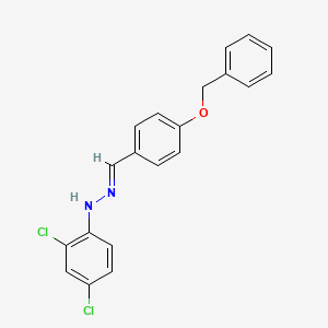 molecular formula C20H16Cl2N2O B2686815 4-(benzyloxy)benzenecarbaldehyde N-(2,4-dichlorophenyl)hydrazone CAS No. 477862-97-8