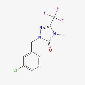molecular formula C11H9ClF3N3O B2686816 1-(3-氯苄基)-4-甲基-3-(三氟甲基)-1H-1,2,4-三唑-5(4H)-酮 CAS No. 1421484-97-0