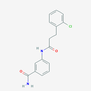 molecular formula C16H15ClN2O2 B268682 3-{[3-(2-Chlorophenyl)propanoyl]amino}benzamide 