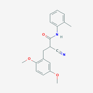 molecular formula C19H20N2O3 B2686821 2-cyano-3-(2,5-dimethoxyphenyl)-N-(2-methylphenyl)propanamide CAS No. 1260925-36-7