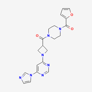 (1-(6-(1H-imidazol-1-yl)pyrimidin-4-yl)azetidin-3-yl)(4-(furan-2-carbonyl)piperazin-1-yl)methanone