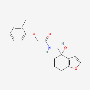 molecular formula C18H21NO4 B2686831 N-((4-hydroxy-4,5,6,7-tetrahydrobenzofuran-4-yl)methyl)-2-(o-tolyloxy)acetamide CAS No. 2320216-74-6