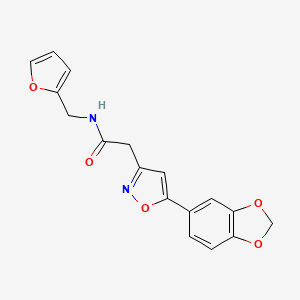 2-(5-(benzo[d][1,3]dioxol-5-yl)isoxazol-3-yl)-N-(furan-2-ylmethyl)acetamide