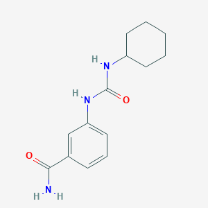 molecular formula C14H19N3O2 B268684 3-[(Cyclohexylcarbamoyl)amino]benzamide 