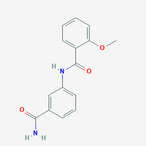 molecular formula C15H14N2O3 B268685 N-(3-carbamoylphenyl)-2-methoxybenzamide 