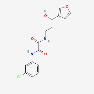 molecular formula C16H17ClN2O4 B2686855 N1-(3-氯-4-甲基苯基)-N2-(3-(呋喃-3-基)-3-羟基丙基)草酰胺 CAS No. 1428365-72-3