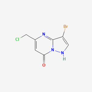 molecular formula C7H5BrClN3O B2686862 3-Bromo-5-(chloromethyl)pyrazolo[1,5-a]pyrimidin-7-ol CAS No. 2248414-67-5