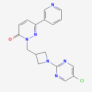 2-{[1-(5-Chloropyrimidin-2-yl)azetidin-3-yl]methyl}-6-(pyridin-3-yl)-2,3-dihydropyridazin-3-one