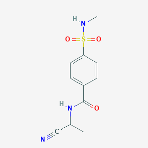 molecular formula C11H13N3O3S B2686870 N-(1-氰基乙基)-4-(甲基磺酰氨基)苯甲酰胺 CAS No. 1385311-27-2