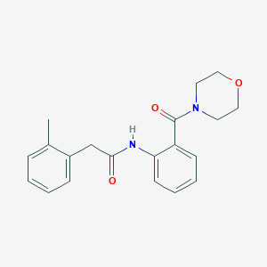 molecular formula C20H22N2O3 B268689 2-(2-methylphenyl)-N-[2-(4-morpholinylcarbonyl)phenyl]acetamide 