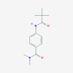molecular formula C14H20N2O2 B268692 4-[(2,2-dimethylpropanoyl)amino]-N,N-dimethylbenzamide 