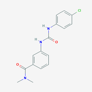 molecular formula C16H16ClN3O2 B268694 3-{[(4-chloroanilino)carbonyl]amino}-N,N-dimethylbenzamide 