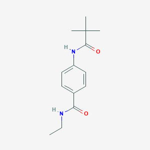 molecular formula C14H20N2O2 B268695 4-[(2,2-dimethylpropanoyl)amino]-N-ethylbenzamide 