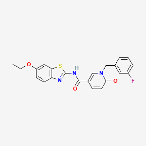 molecular formula C22H18FN3O3S B2686959 N-(6-ethoxybenzo[d]thiazol-2-yl)-1-(3-fluorobenzyl)-6-oxo-1,6-dihydropyridine-3-carboxamide CAS No. 941904-80-9