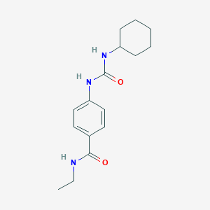 molecular formula C16H23N3O2 B268696 4-[(cyclohexylcarbamoyl)amino]-N-ethylbenzamide 