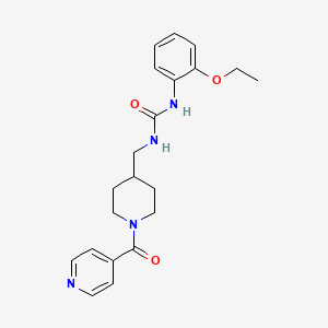molecular formula C21H26N4O3 B2686967 1-(2-Ethoxyphenyl)-3-((1-isonicotinoylpiperidin-4-yl)methyl)urea CAS No. 1396849-36-7