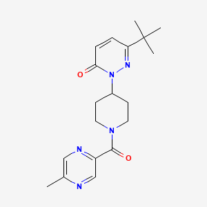 molecular formula C19H25N5O2 B2686976 6-Tert-butyl-2-[1-(5-methylpyrazine-2-carbonyl)piperidin-4-yl]pyridazin-3-one CAS No. 2320818-44-6