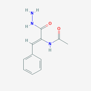 molecular formula C11H13N3O2 B2686977 N-[(Z)-3-Hydrazinyl-3-oxo-1-phenylprop-1-en-2-yl]acetamide CAS No. 15048-22-3