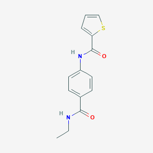 molecular formula C14H14N2O2S B268699 N-{4-[(ethylamino)carbonyl]phenyl}-2-thiophenecarboxamide 