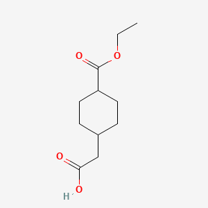 molecular formula C11H18O4 B2686990 2-(4-(Ethoxycarbonyl)cyclohexyl)acetic acid CAS No. 218779-77-2