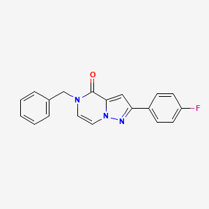 molecular formula C19H14FN3O B2686999 5-benzyl-2-(4-fluorophenyl)pyrazolo[1,5-a]pyrazin-4(5H)-one CAS No. 1358921-70-6