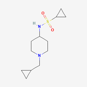 molecular formula C12H22N2O2S B2687004 N-[1-(Cyclopropylmethyl)piperidin-4-yl]cyclopropanesulfonamide CAS No. 2415525-86-7