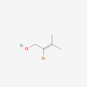 molecular formula C5H9BrO B2687009 2-Bromo-3-methylbut-2-en-1-ol CAS No. 80555-61-9
