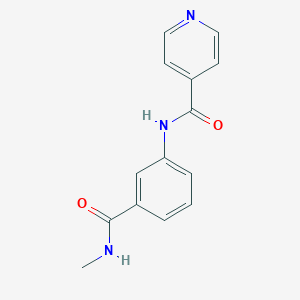 molecular formula C14H13N3O2 B268702 N-{3-[(methylamino)carbonyl]phenyl}isonicotinamide 