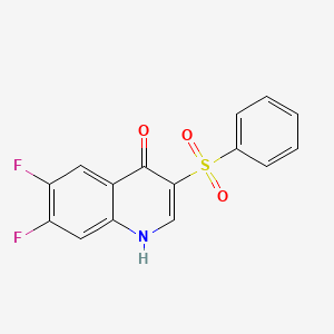 molecular formula C15H9F2NO3S B2687040 6,7-difluoro-3-(phenylsulfonyl)quinolin-4(1H)-one CAS No. 899348-47-1