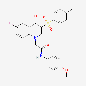 molecular formula C25H21FN2O5S B2687070 2-(6-fluoro-4-oxo-3-tosylquinolin-1(4H)-yl)-N-(4-methoxyphenyl)acetamide CAS No. 902584-78-5