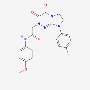molecular formula C21H20FN5O4 B2687074 N-(4-乙氧基苯基)-2-(8-(4-氟苯基)-3,4-二氧代-3,4,7,8-四氢咪唑并[2,1-c][1,2,4]三嗪-2(6H)-基)乙酰胺 CAS No. 941917-53-9