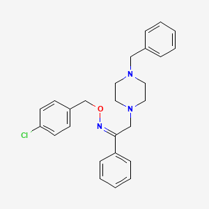 molecular formula C26H28ClN3O B2687080 2-(4-苄基哌嗪基)-1-苯基-1-乙酮 O-(4-氯苄基)肟 CAS No. 250714-06-8