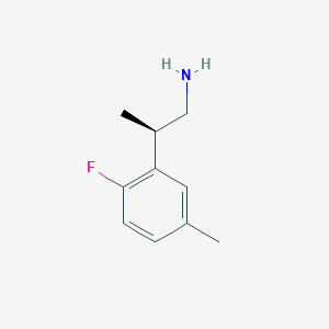 molecular formula C10H14FN B2687083 (2R)-2-(2-Fluoro-5-methylphenyl)propan-1-amine CAS No. 2248183-97-1