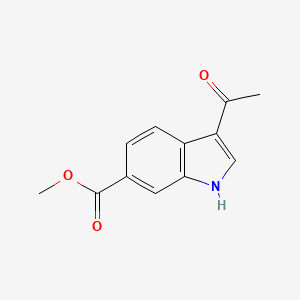 molecular formula C12H11NO3 B2687085 甲基-3-乙酰基-1H-吲哚-6-羧酸甲酯 CAS No. 106896-61-1