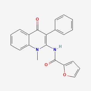 molecular formula C21H16N2O3 B2687103 N-(1-methyl-4-oxo-3-phenyl-1,4-dihydroquinolin-2-yl)furan-2-carboxamide CAS No. 883959-01-1