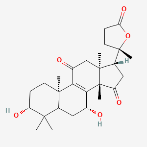 molecular formula C27H38O6 B2687119 (3R,7R,10R,13S,14S,17R)-3,7-二羟基-4,4,10,13,14-五甲基-17-[(2S)-2-甲基-5-氧代氧杂环戊二烯-2-基]-2,3,5,6,7,12,16,17-八氢-1H-环戊-1苯并茚-11,15-二酮 CAS No. 1028449-53-7