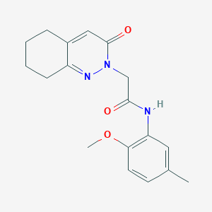 molecular formula C18H21N3O3 B2687120 N-(2-甲氧基-5-甲基苯基)-2-(3-氧代-5,6,7,8-四氢肉桂啉-2(3H)-基)乙酰胺 CAS No. 932972-19-5