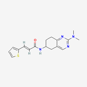 molecular formula C17H20N4OS B2687122 (2E)-N-[2-(二甲基氨基)-5,6,7,8-四氢喹唑啉-6-基]-3-(噻吩-2-基)丙-2-烯酰胺 CAS No. 2097939-41-6