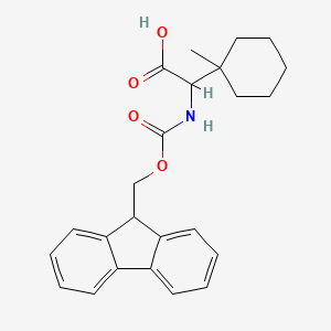 molecular formula C24H27NO4 B2687125 2-({[(9H-芴-9-基)甲氧基]甲酰}氨基)-2-(1-甲基环己基)乙酸 CAS No. 2003985-34-8