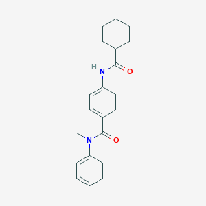 molecular formula C21H24N2O2 B268713 4-[(cyclohexylcarbonyl)amino]-N-methyl-N-phenylbenzamide 