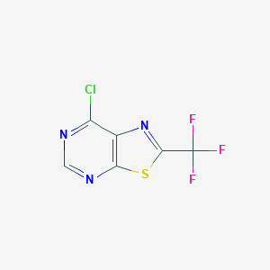 molecular formula C6HClF3N3S B2687130 7-氯-2-(三氟甲基)噻唑并[5,4-d]嘧啶 CAS No. 1934497-36-5