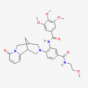 B2687136 3,4,5-trimethoxy-N-(5-((2-methoxyethyl)carbamoyl)-2-(8-oxo-5,6-dihydro-1H-1,5-methanopyrido[1,2-a][1,5]diazocin-3(2H,4H,8H)-yl)phenyl)benzamide CAS No. 441047-92-3