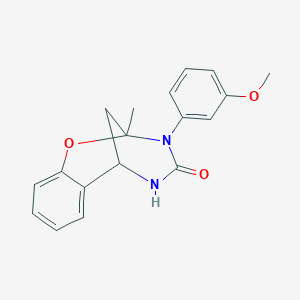 3-(3-methoxyphenyl)-2-methyl-2,3,5,6-tetrahydro-4H-2,6-methano-1,3,5-benzoxadiazocin-4-one