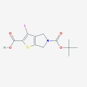 5-[(tert-butoxy)carbonyl]-3-iodo-4H,5H,6H-thieno[2,3-c]pyrrole-2-carboxylic acid