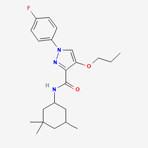 molecular formula C22H30FN3O2 B2687156 1-(4-fluorophenyl)-4-propoxy-N-(3,3,5-trimethylcyclohexyl)-1H-pyrazole-3-carboxamide CAS No. 1208801-06-2