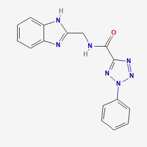 molecular formula C16H13N7O B2687164 N-((1H-benzo[d]imidazol-2-yl)methyl)-2-phenyl-2H-tetrazole-5-carboxamide CAS No. 1396883-35-4