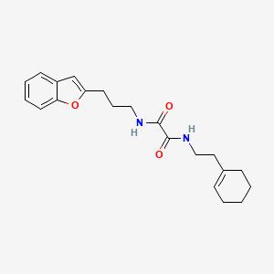 B2687170 N1-(3-(benzofuran-2-yl)propyl)-N2-(2-(cyclohex-1-en-1-yl)ethyl)oxalamide CAS No. 2034281-64-4