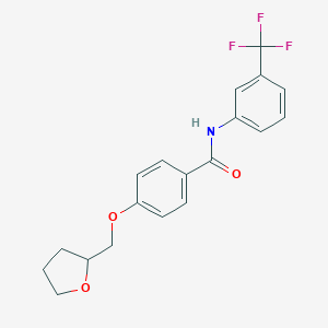 molecular formula C19H18F3NO3 B268718 4-(tetrahydro-2-furanylmethoxy)-N-[3-(trifluoromethyl)phenyl]benzamide 