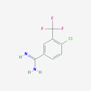 B2687180 4-Chloro-3-(trifluoromethyl)benzimidamide CAS No. 1378867-56-1