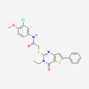 B2687181 5-{[3-(2-chlorophenyl)-1,2,4-oxadiazol-5-yl]methyl}-2-(2,5-dimethylphenyl)pyrazolo[1,5-d][1,2,4]triazin-4(5H)-one CAS No. 1189708-20-0